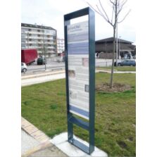Totem signalétique | Totem Graph en acier avec décor personnalisable