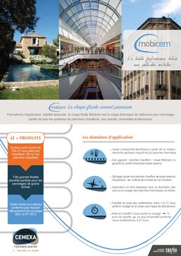 Chape fluide ciment | Mobicem® 