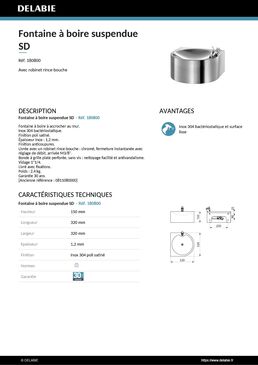 Fontaine à boire suspendue | SD