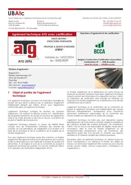 Plancher mixte acier béton de faible épaisseur | Profilés à queue d'aronde LEWIS