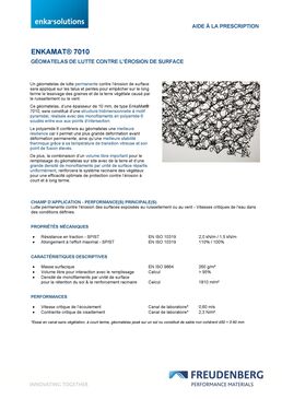 Géonatte de protection permanente contre l'érosion de surface | ENKAMAT