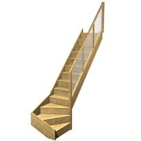 Escalier Faubourg quart tournant bas rampe Emerence | LAPEYRE SERVICES