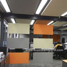 Séparateur acoustique suspendu sur câbles traversants | ACUSTIART-DUO