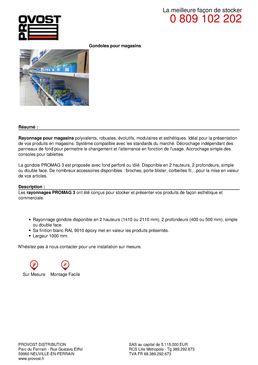 Rayonnage gondole magasins | PROMAG 3