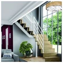 Escalier contemporain en bois sur limon acier | Liaison