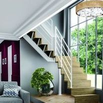 Escalier contemporain en bois sur limon acier | Liaison