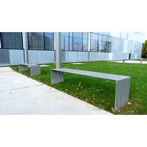 Banc public tout-métal sans dossier | STEEL BLOC