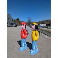 Arthur et Zoé | couple de figurine de signalisation