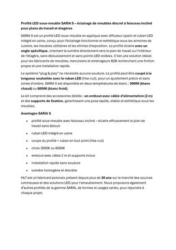 Profilé LED sous-meuble pour éclairage de meubles discret à faisceau incliné pour plans de travail et étagères | SARIA S