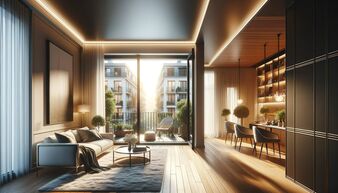 Espace lumineux fenêtres balcon