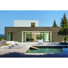 Plaque de parement en pierre reconstituée et structurée aspect feuille de schiste | Strata