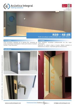 Porte acoustique battante | RS9
