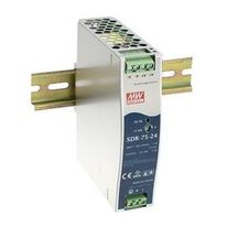  Alimentation AC/DC Rail DIN Sortie 12 Vdc à 6,3A avec Boîtier métallique  | MEAN WELL SDR-75-12 