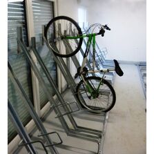 Range-vélo semi-vertical avec sécurisation vert 60° | RAVERT60