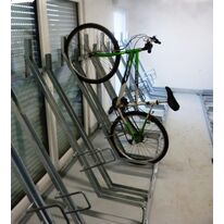 Range-vélo semi-vertical avec sécurisation vert 60° | RAVERT60