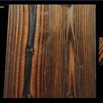 Bardage extérieur ou intérieur en bois brulé type flammé Douglas ou Meleze
