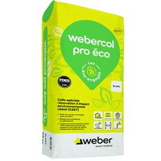 Colle pour pose intérieure ou extérieure de carrelage sans primaire | Webercol Pro Eco
