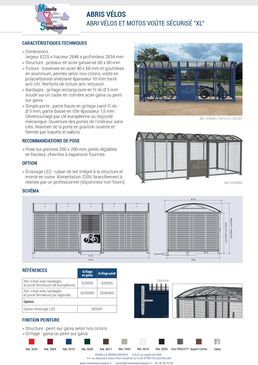 Abris vélos et motos sécurisé avec voûte sécurisé | SOLUVELOS