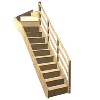 Escalier Faubourg quart tournant haut rampe Eden | LAPEYRE SERVICES