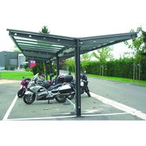 Abri deux roues à toiture en aile d'avion | Domino