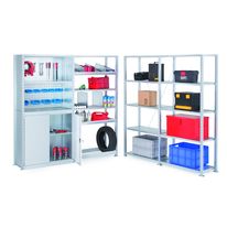 Rayonnage galvanisé à tablettes tôlées | Rayonnage industriel charge mi-lourde Ad'vance