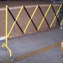 Barrière télescopique sur roulettes | Barrière télescopique