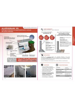 Imperméabilisation, protection et drainage des parois enterrées I ALVÉODRAIN P5