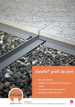 Joint fermé sur gravillons | profil de joint 