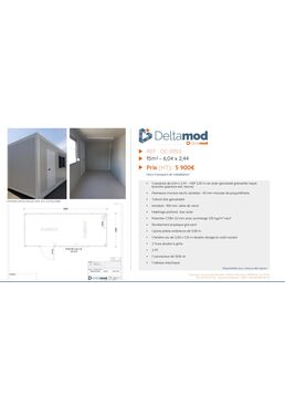 Bâtiment modulaire occasion pour bureau de 15m² | Deltamod