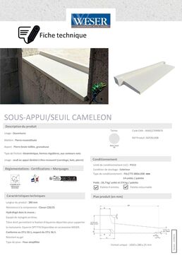 Sous appui / seuil Caméléon | SAP28