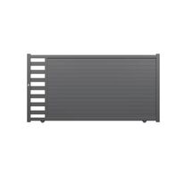 Portail coulissant aluminium décor Monstera | Andria 