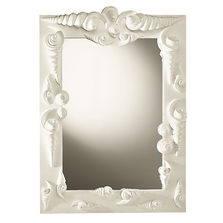 Miroir en plâtre avec décor de coquillages | Miroir des îles