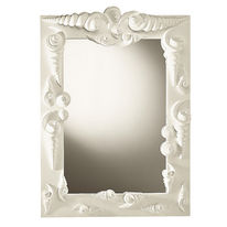 Miroir en plâtre avec décor de coquillages | Miroir des îles