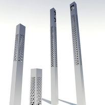 Lampadaire à mât trapézoïdal intégrant le bloc optique à leds | Treille