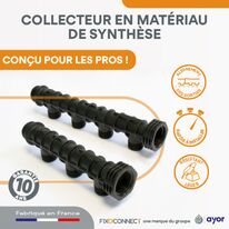 Collecteur sanitaire en matière de synthèse | FIXOCONNECT