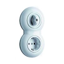 Appareillage rond en porcelaine blanche | Système Porcelaine