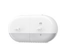 Double distributeur à grande capacité | Tork SmartOne Distributeur Mini Twin pour Papier Toilette Rouleau