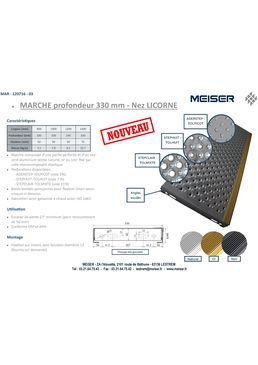 Nez de marche en aluminium anodisé | Nez Licorne