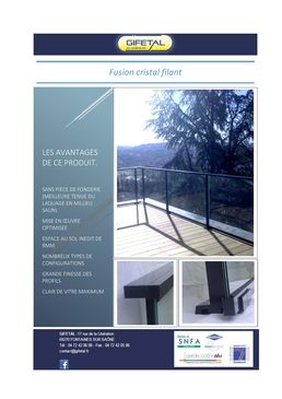 Garde-corps aluminium à barreaudage ou à remplissage | Fusion cristal filant