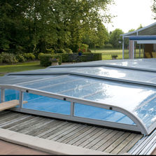 Abri de piscine cintré télescopique | Arabesk
