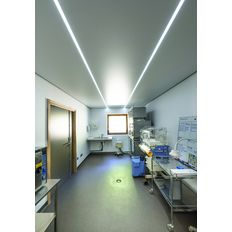 Plafond tendu associé à un système de traitement de l'air et climatisation | Barrisol Clim featuring Carrier products