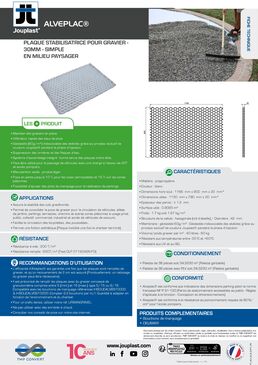 Plaque stabilisatrice pour graviers ALVEPLAC®