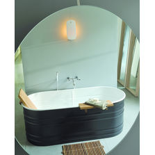 Cuve de bain en acier gris et blanc | Vieques