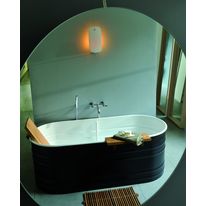 Cuve de bain en acier gris et blanc | Vieques