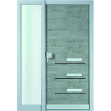 Porte d'entrée en PVC à panneaux décoratifs de style traditionnel ou contemporain | Porte PVC HKS500