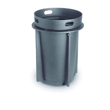 Corbeille urbaine circulaire en aluminium | Bordeaux Corbeille