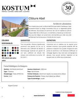 Clôture en aluminium | ABEL