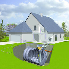Cuve à enterrer pour récupération  des eaux pluviales | Aquamop