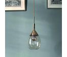 Suspension design LED en verre soufflé et métal | Lute