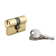 Cylindre à clé crantée 20 x 20 mm laitonné 3 clés